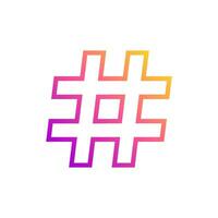 Colorful hashtag icon vector illustration