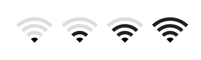 Wifi firmar símbolo. Wifi señal negro inalámbrico. vector ilustración