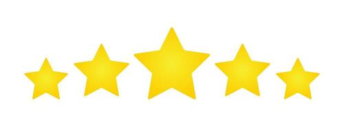 Five stars rating sign. Vector illustration