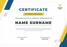 Abstract geometric certificate template flat design, appreciation for business and education. vector