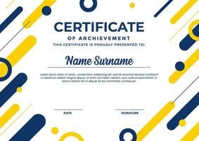 Abstract geometric certificate template design, appreciation for business and education. vector