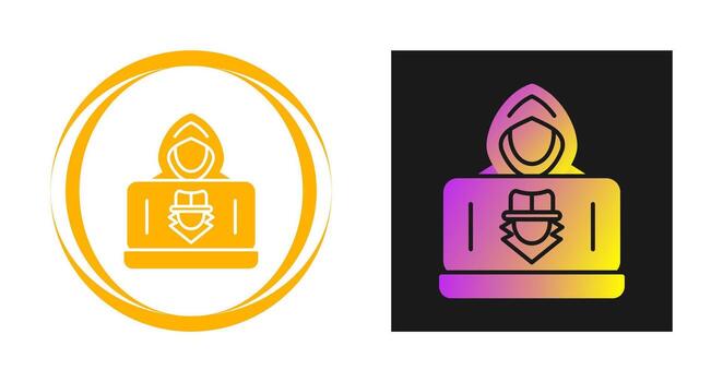 icono de vector de hacker
