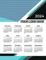 New Calander design template for 2024 vector