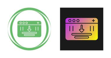 Browser Downloading Vector Icon