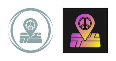 Peace Location Vector Icon