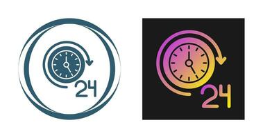 24 Hours Vector Icon