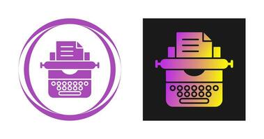 Typewriter Vector Icon