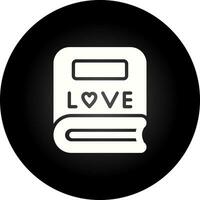 Love story book Vector Icon