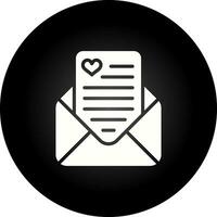 icono de vector de carta de amor