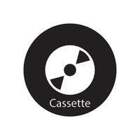 vector de icono de casete