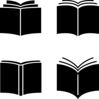 black books icon set on white background vector