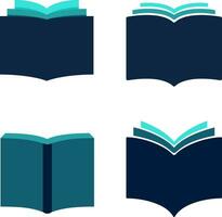 four books with different covers and covers vector