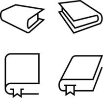 book icon set vector