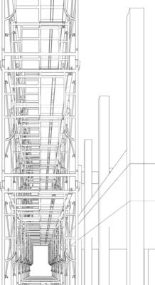 3D illustration of building and construction
