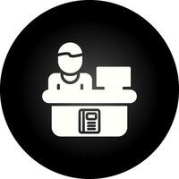 Library Reference Desk Vector Icon