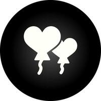 Heart shaped balloons Vector Icon