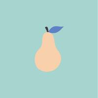 Pear Fruit Symbol. Social Media Post. Vector Illustration.