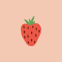 Strawberry Symbol Design. Social Media Post. Fruit Vector Illustration.