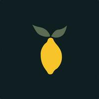 Lemon Symbol. Social Media Post.  Fruit Vector Illustration.