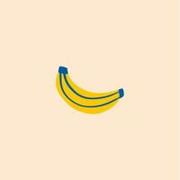 Banana Symbol. Social Media Post. Fruit Vector Illustration.