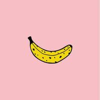 Banana Symbol. Social Media Post. Fruit Vector Illustration.