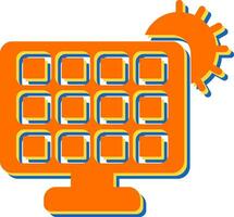 Solar panel charger Vector Icon