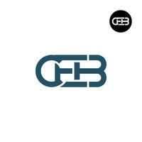 letra ceb monograma logo diseño vector