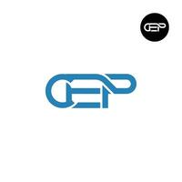 Letter CEP Monogram Logo Design vector