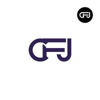 Letter CFJ Monogram Logo Design vector