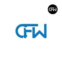 Letter CFW Monogram Logo Design vector