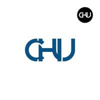 Letter CHU Monogram Logo Design vector