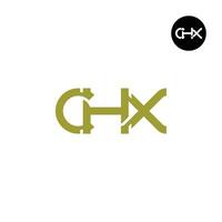 Letter CHX Monogram Logo Design vector