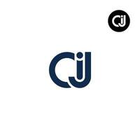 Letter CIJ Monogram Logo Design vector