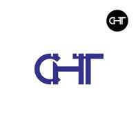 letra cht monograma logo diseño vector