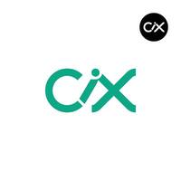 letra cix monograma logo diseño vector