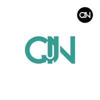 Letter CJN Monogram Logo Design vector