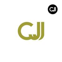 Letter CJJ Monogram Logo Design vector