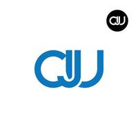 Letter CJU Monogram Logo Design vector