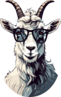 Goat Gaze Captivating Images of Mountain Goats in Eyewear AI Generative png