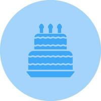 icono de vector de pastel de cumpleaños