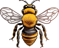 Nature's Ballet Artful Honey Bee Depictions AI generative png