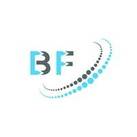 BF letter logo creative design. BF unique design. vector