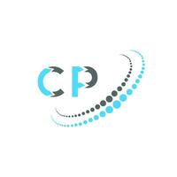 CP letter logo creative design. CP unique design. vector