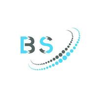 BS letter logo creative design. BS unique design. vector