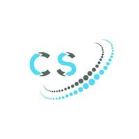 CS letter logo creative design. CS unique design. vector