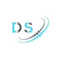 diseño creativo del logotipo de la letra ds. diseño único de ds. vector