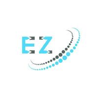 EZ letter logo creative design. EZ unique design. vector