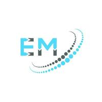 EM letter logo creative design. EM unique design. vector