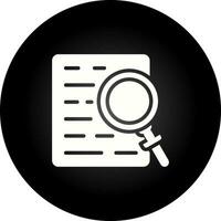 Document with magnifying glass Vector Icon