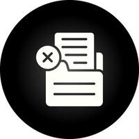 Document Rejected Vector Icon